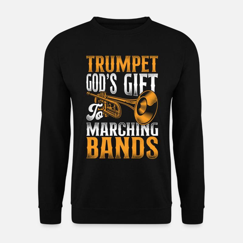 Trumpet Player Marching Band - Unisex Sweatshirt - black