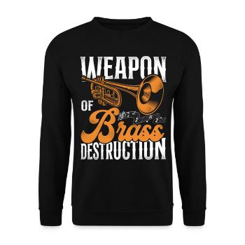 Trumpet Player Vintage Weapon Of - Unisex Pullover - Schwarz - Vorne - Alina (178cm) & Michal (187cm)