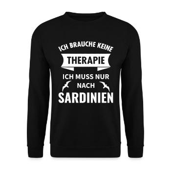 Sardinien Urlaub Sardegna Italien Geschenk Idee - Unisex Pullover - Schwarz - Vorne - Alina (178cm) & Michal (187cm)