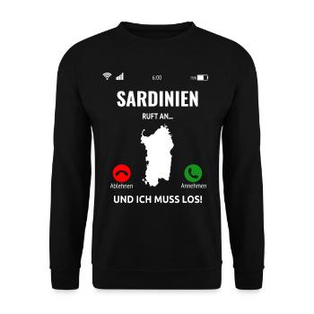 Sardinien Urlaub Sardegna Italien Geschenk Idee - Unisex Pullover - Schwarz - Vorne - Alina (178cm) & Michal (187cm)