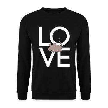 Mouse - Unisex Sweatshirt - black - Front - Alina (178cm) & Michal (187cm)