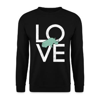 Rhinoceros - Unisex Sweatshirt - black - Front - Alina (178cm) & Michal (187cm)