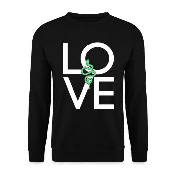 Snake - Unisex Sweatshirt - black - Front - Alina (178cm) & Michal (187cm)