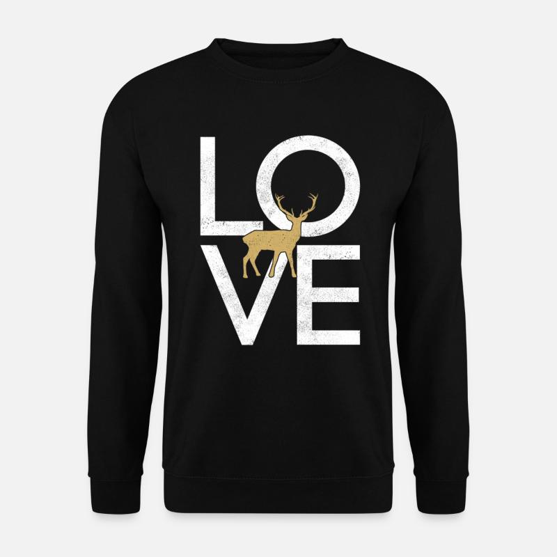 Hirsch - Unisex Pullover - Schwarz