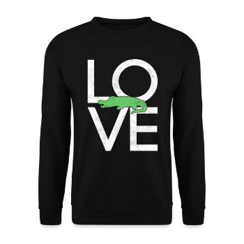 Crocodile - Unisex Sweatshirt - black - Front - Alina (178cm) & Michal (187cm)