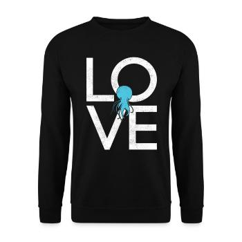 Qualle - Unisex Pullover - Schwarz - Vorne - Alina (178cm) & Michal (187cm)