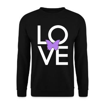 Butterfly - Unisex Sweatshirt - black - Front - Alina (178cm) & Michal (187cm)