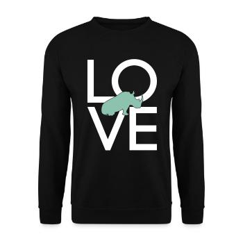 Nashorn - Unisex Pullover - Schwarz - Vorne - Alina (178cm) & Michal (187cm)