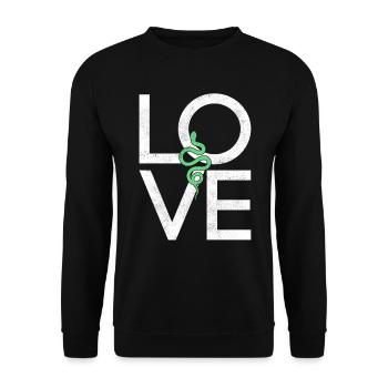 Snake - Unisex Sweatshirt - black - Front - Alina (178cm) & Michal (187cm)