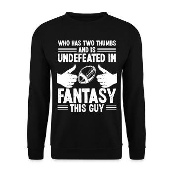 Fantasy Football Sunday Booked Championship Team - Unisex Pullover - Schwarz - Vorne - Alina (178cm) & Michal (187cm)