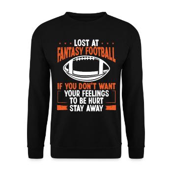 Fantasy Football Player Winner Team Trophy - Unisex Pullover - Schwarz - Vorne - Alina (178cm) & Michal (187cm)