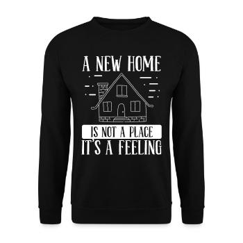 Couple Fier Nouveau Propriétaire Pendaison de Crémaillère - Sweat-shirt Unisexe - noir - Devant - Alina (178cm) & Michal (187cm)