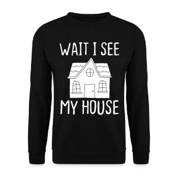 Housewarming New House Proud New Homeowner - Unisex Pullover - Schwarz - Vorne - Alina (178cm) & Michal (187cm)