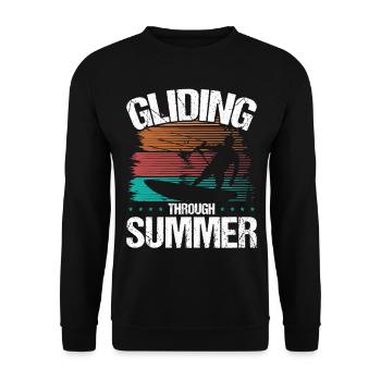 Kitesurf Kiteboard Kite Kiteboarder Vent - Sweat-shirt Unisexe - noir - Devant - Alina (178cm) & Michal (187cm)