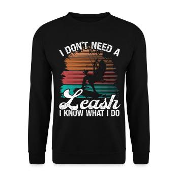 Kiteboarder I dont need a Leash KitesurferKiteboar - Unisex Pullover - Schwarz - Vorne - Alina (178cm) & Michal (187cm)