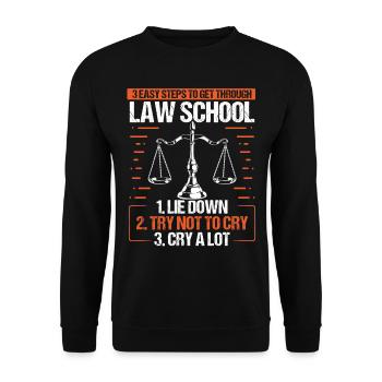 Faculté de droit Future Lawyer Bar Exam Diplôme en droit - Sweat-shirt Unisexe - noir - Devant - Alina (178cm) & Michal (187cm)