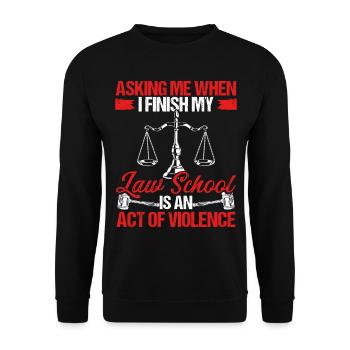 Future Lawyer Finish Law School Law Degree Bar - Unisex Sweatshirt - black - Front - Alina (178cm) & Michal (187cm)