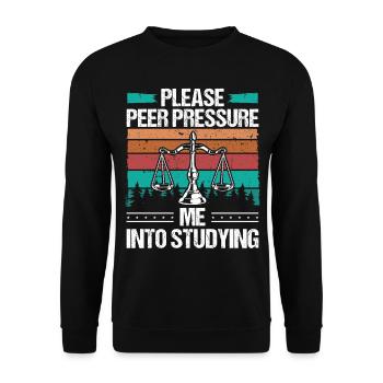 Law School Studying Future Lawyer Graduate Law - Unisex Sweatshirt - black - Front - Alina (178cm) & Michal (187cm)