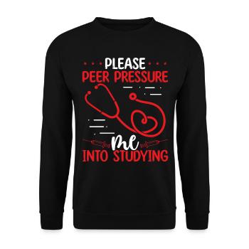 PA Student Graduation Physician Assistant Graduate - Unisex Pullover - Schwarz - Vorne - Alina (178cm) & Michal (187cm)