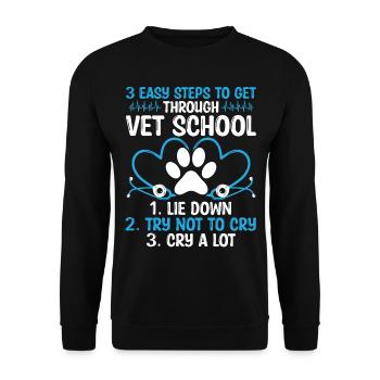 Vet School Graduate Future Vet Tech Student - Unisex Sweatshirt - black - Front - Alina (178cm) & Michal (187cm)