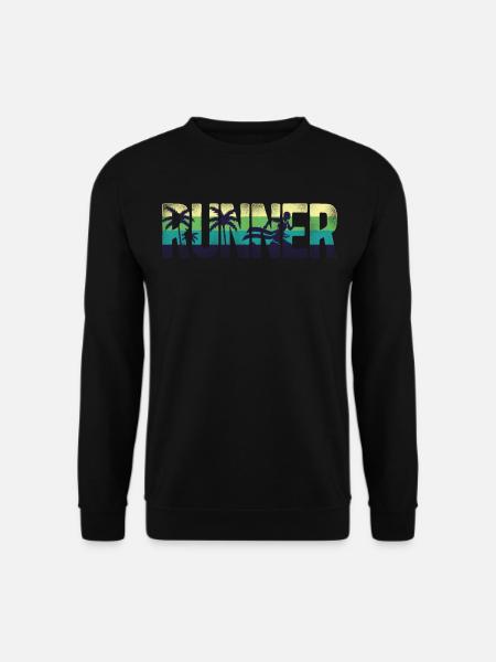 Running Runner Half Marathon Retro - Unisex Sweatshirt - black