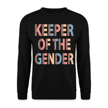 Keeper of the Gender Leopard Gender Revel Party - Unisex Sweatshirt - black - Front - Alina (178cm) & Michal (187cm)