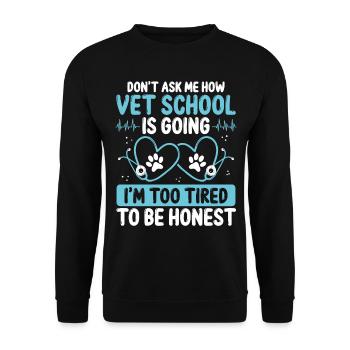 Vet Student Graduation Party Future Veterinarian - Unisex Pullover - Schwarz - Vorne - Alina (178cm) & Michal (187cm)