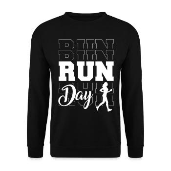 Running Runner Half Marathon - Unisex Sweatshirt - black - Front - Alina (178cm) & Michal (187cm)