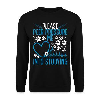 Future Veterinarian School Graduation Technician - Unisex Pullover - Schwarz - Vorne - Alina (178cm) & Michal (187cm)