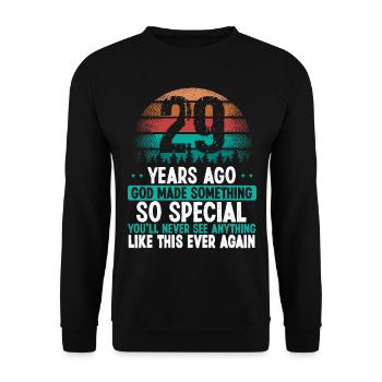 29 Anniversaire Dieu a fait quelque chose de spécial 29 ans - Sweat-shirt Unisexe - noir - Devant - Alina (178cm) & Michal (187cm)