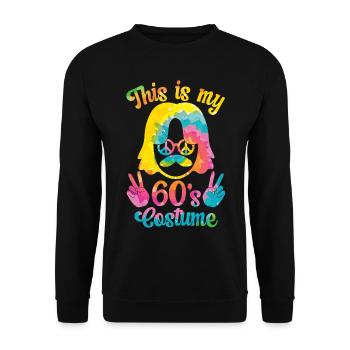 Costume de fête des années 60 des années 1960 des années soixante - Sweat-shirt Unisexe - noir - Devant - Alina (178cm) & Michal (187cm)