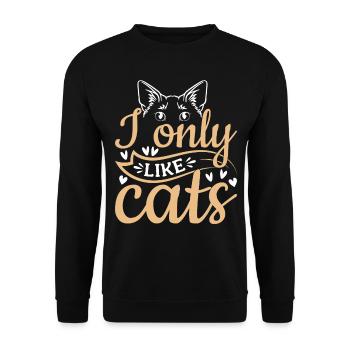 Propriétaire de chat Amoureux des chats mignons - Sweat-shirt Unisexe - noir - Devant - Alina (178cm) & Michal (187cm)