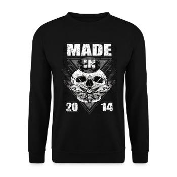 Fabriqué en 2014 Vintage Retro Limited Edition - Sweat-shirt Unisexe - noir - Devant - Alina (178cm) & Michal (187cm)