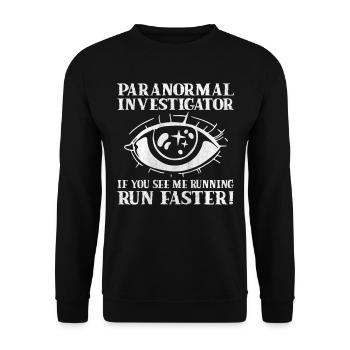 Geisterjäger Paranormaler Investigator - Unisex Pullover - Schwarz - Vorne - Alina (178cm) & Michal (187cm)