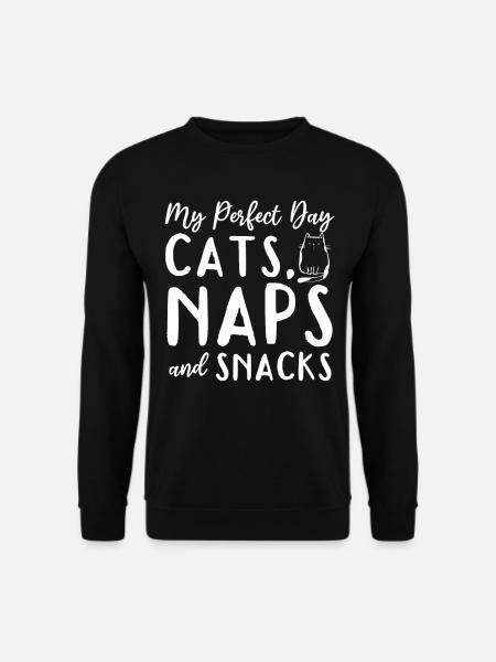 Cat Lover I My Perfect Day Cat Nicker - Genser unisex - svart
