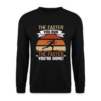 Running Marathon Runner Running - Unisex Sweatshirt - black - Front - Alina (178cm) & Michal (187cm)