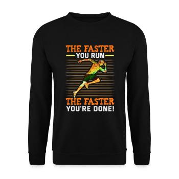Running Marathon Runner Running - Sweat-shirt Unisexe - noir - Devant - Alina (178cm) & Michal (187cm)
