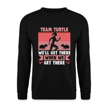 Running Marathon Runner Running - Unisex Sweatshirt - black - Front - Alina (178cm) & Michal (187cm)