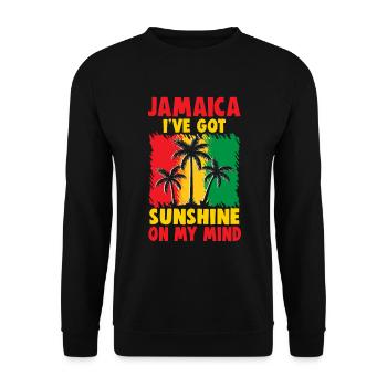 Jamaika Strandurlaub am Meer Design Strandmotiv - Unisex Pullover - Schwarz - Vorne - Alina (178cm) & Michal (187cm)