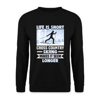 Skieurs de fond biathlon de fond - Sweat-shirt Unisexe - noir - Devant - Alina (178cm) & Michal (187cm)