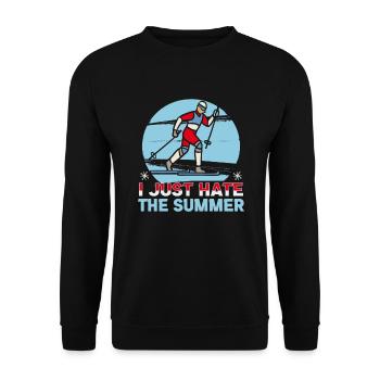 Cross-country biathlon cross-country skiers - Unisex Sweatshirt - black - Front - Alina (178cm) & Michal (187cm)