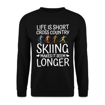 Skieurs de fond biathlon de fond - Sweat-shirt Unisexe - noir - Devant - Alina (178cm) & Michal (187cm)