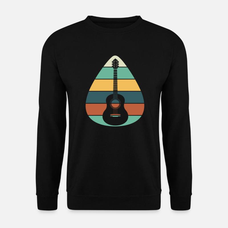 E Gitarre Gitarrist Akustik Gitarre Musiker - Unisex Pullover - Schwarz