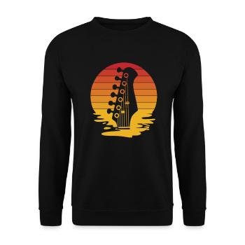 Electric Guitar Guitarist Acoustic Guitar Musician - Unisex Sweatshirt - black - Front - Alina (178cm) & Michal (187cm)