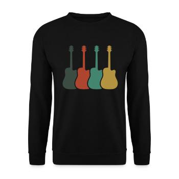 Guitare électrique Guitariste Guitare acoustique Musicien - Sweat-shirt Unisexe - noir - Devant - Alina (178cm) & Michal (187cm)