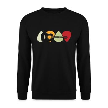 Guitare électrique Guitariste Guitare acoustique Musicien - Sweat-shirt Unisexe - noir - Devant - Alina (178cm) & Michal (187cm)