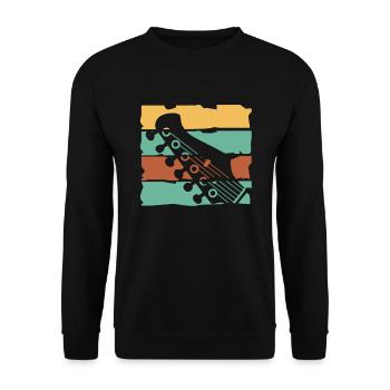 Guitare électrique Guitariste Guitare acoustique Musicien - Sweat-shirt Unisexe - noir - Devant - Alina (178cm) & Michal (187cm)