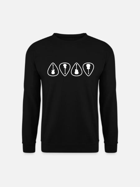 E Gitarre Gitarrist Akustik Gitarre Musiker - Unisex Pullover - Schwarz
