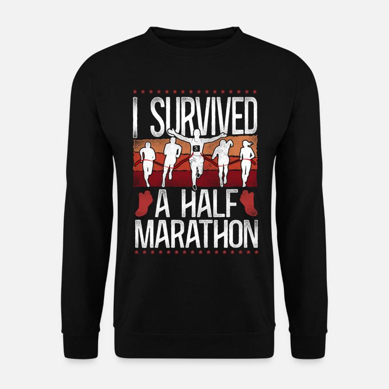 Running Runner Half Marathon - Unisex Sweatshirt - black