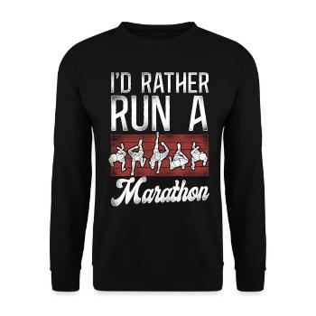 Running Runner Semi-Marathon - Sweat-shirt Unisexe - noir - Devant - Alina (178cm) & Michal (187cm)